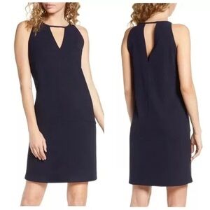 SAM EDELMAN Navy Keyhole Shift Dress Size 12 - Excellent Condition!